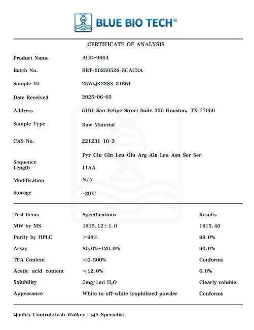 Picture of AOD-9604 – Research for Fat Metabolism