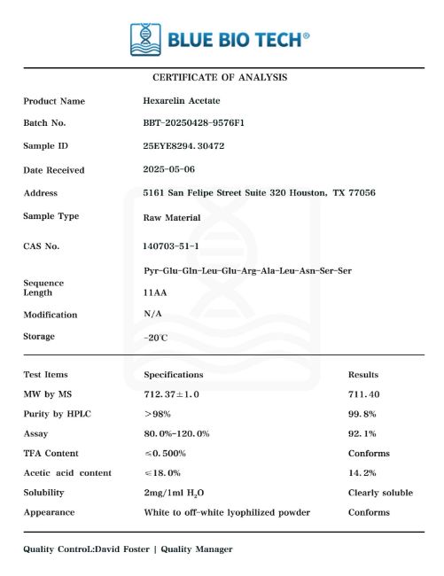 Picture of Hexarelin Acetate-Synthetic GHS Peptide